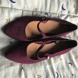 Gap Maroon Pointed Toe Flats
